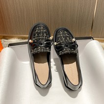 루비코코 여성용 트위드 리본 로퍼