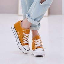 플랙슈 여성용 통굽 키높이 하이탑 스니커즈 4cm