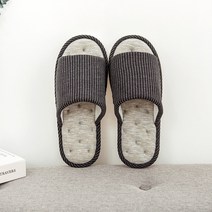 레이하우스 스트라이프 거실화, 블랙, 1개