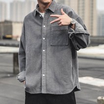 남성용 코듀로이 트렌드 셔츠