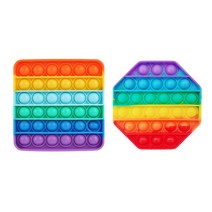 루아르모 푸쉬팝 버블 팝잇 2종 세트, 팔각, 네모