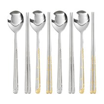 해모 골프수저세트 실버 + 골드, 2세트, 숟가락 + 젓가락