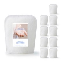 쓱싹 목욕 꼼꼼 바디글러브 샤워 장갑 13 x 15 cm, 화이트, 10개, 1개입