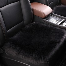 오토크루 차량용 극세사 방석 앞좌석, 블랙, 2p
