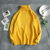 마켓A 남성용 터틀넥 컬러 스웨터 니트