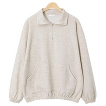 맨타임 HJM 오버핏 아노락 반집업 맨투맨 티셔츠