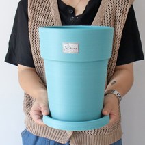 모리앤 라인스먼 플라스틱분 + 받침 세트 원형 2025, 민트