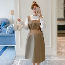 더블유비비 허리 조절 가능 임부복 원피스 DII211