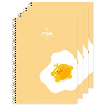 포포팬시 3000 뚱오리 연습장, 옐로우, 4개