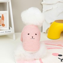 파스텔펫 반려동물 곰돌이 플리스 자켓, 핑크