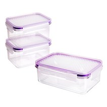 제오닉 트라이탄 퍼플 밀폐용기 세트, 1세트, 930ml x 2p + 2.2L