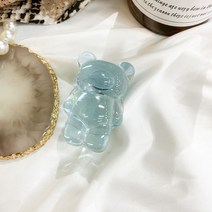 솔룸 테디베어 그립 거치 스마트톡, 블루, 1개