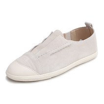 여성용 가죽 스티치 스니커즈 스노우폰즈