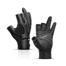 하마테 3컷 낚시장갑 스포츠 글로브, 블랙