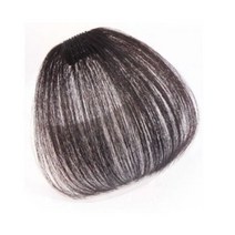 아고다컴퍼니 여성용 인모 앞머리가발, 1B 자연검정, 1개