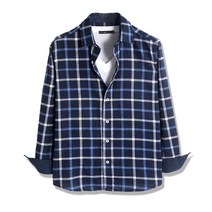 남성용 36 레블 체크 셔츠