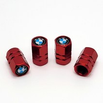 타이어 밸브 에어캡 마개 BMW 레드, 4개