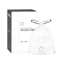 위주 끈으로 쪼이는 쪼이백 분리수거 비닐봉투 50p, 80L, 1세트
