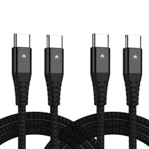 카템 60W LED PD C to C 초고속 충전 케이블 2p, 블랙, 30cm