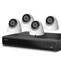 캠플러스 500만화소 돔 CCTV 카메라 실내용 4p + 4채널 녹화기 세트, CPD-500(카메라), CPR-480(녹화기)