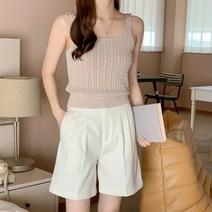 여성용 포핀몽 투핀턱 5부 팬츠 PT9823C24