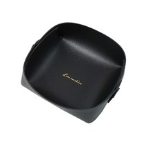 에이홉 스퀘어 심플 가죽 트레이 14 x 12 x 6 cm, 02 블랙, 1개