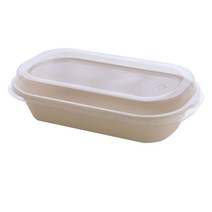 투명뚜껑 크라프트 펄프 사각도시락 BH-01, 100개입, 1개