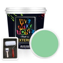 WEMIXTONE 외부용 EXTERIOR 페인트 3L + 붓 + 로울러 + 트레이 세트, WMT0447P01(페인트)