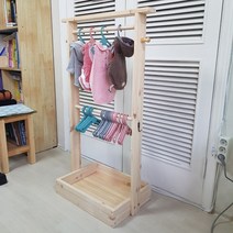 우드앤쏘잉 반려동물 옷장 2단 행거, 1개