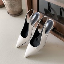 파이 여성용 스틸레토 절개라인 폴디드 밴딩 슬링백 펌프스 힐 5cm NF_1302