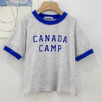 느엘 아동용 배색 글자 반팔티