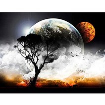 밀스턴 비즈 5D DIY 지구 인테리어 보석십자수, 혼합색상, 1개