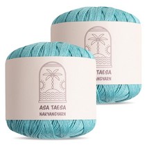 니뜨 아사태사 뜨개실 70g, 543 아쿠아민트, 2개