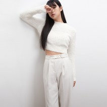 미쏘 여성용 라운드넥 부클 풀오버