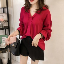 포플러앤씨 데르아 프릴 소매 블라우스