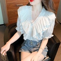 어썸풀 케리오 프릴 블라우스