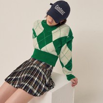 더센토르 러브러브 CHECK OPTION PLEATS MINI SKIRT TC21AWSK02BR