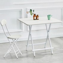 마켓플랜 오브제 접이식 사각 테이블 중형, 화이트