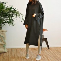 비나인 모르보 기모 후드 롱 원피스