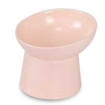 모나지오 반려동물 경사형 원형 도자기 식기, 1개, 살구