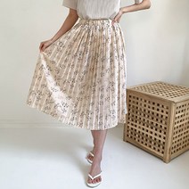 헤이진 플라워 나염 플리츠 스커트 SK9C