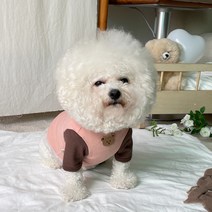 바이담수미 강아지 곰돌이 나그랑 티셔츠, 핑크
