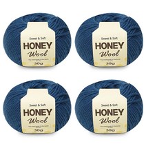 니뜨 허니 울 뜨개실 30g x 4p, 38데님블루, 4개