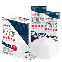 엔에이웰 황사방역용마스크 화이트 대형 KF94, 1개, 50개입