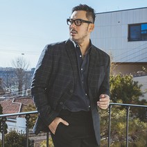 파이브엑스라지 남성용 클래식 체크 슈트 자켓