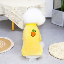 랜보어 반려동물 후르츠 보들 극세사 올인원, 옐로우