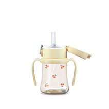 그로미미 PPSU 체리쉬 추빨대컵 200ml, 퓨어골드, 1개