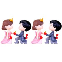 아침향기 청혼 부부 피규어 2p, 핑크