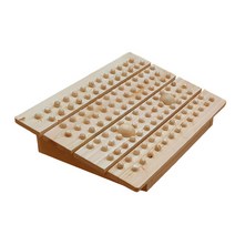 편백아트 프리미엄 편백 통원목 구슬 책상 발지압판, 혼합색상, 1개