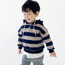 느엘 유아용 후드줄 기모 후드 티셔츠